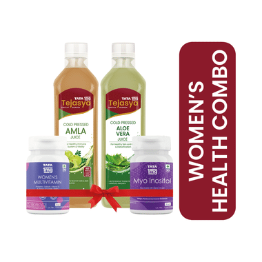 Tata 1mg Women Care Combo Pack for Daily Wellness, Hormonal balance, Healthy Hair & Skin