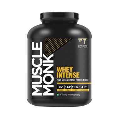 Muscle Monk Whey Intense High Strength Whey Protein Blend Creamy Vanilla