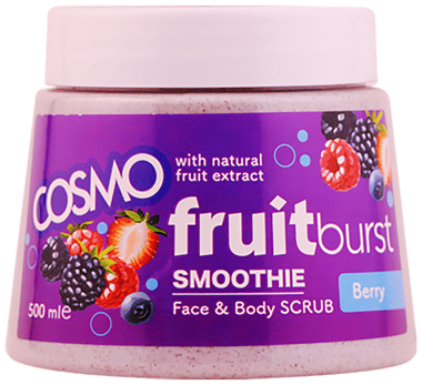 Cosmo Fruit Burst Smoothie Face & Body Scrub Berry