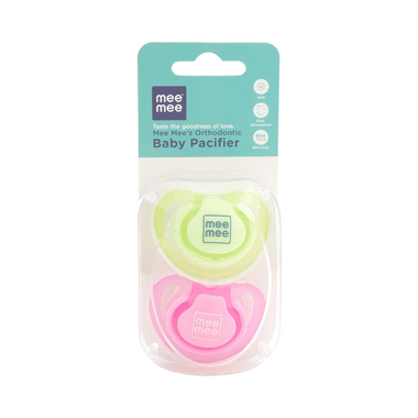 Mee Mee Orthodontic Baby Pacifier Pink And Green