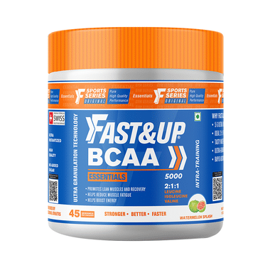 Fast&Up BCAA 2:1:1 (Leucine, Isoleucine & Valine) | For Lean Muscles & Recovery | Flavour Watermelon Splash