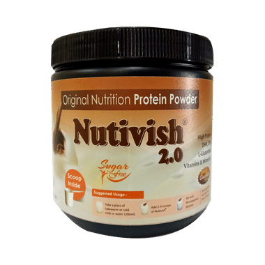 Nutivish Original Nutrition Whey Protein | With L-Glutamine & Omega 3 For Energy | Sugar-Free | Flavour Delicious Chocolate Powder