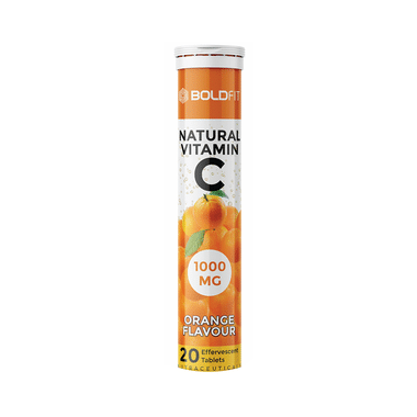 Boldfit Natural Vitamin C 1000mg Effervescent Tablet (20 Each) Orange