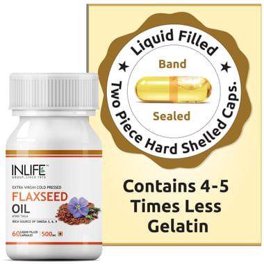 Inlife Liquid Filled Flaxseed Oil | With Omega 3, 6, 9  | Capsule