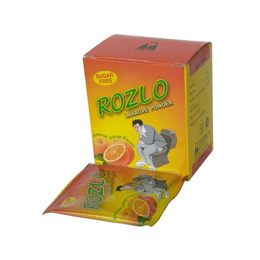 Ayulabs Rozlo Laxative Powder Artificial Orange Sugar Free