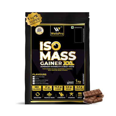 WellsPro Iso Mass Gainer XXL (1kg Each) Double Rich Chocolate