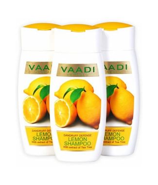 Vaadi Herbals Value Pack Of Dandruff Defense Lemon Shampoo With Extracts Of Tea Tree