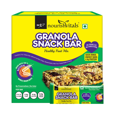 NourishVitals Granola Snack Bar With Healthy Fruit Mix