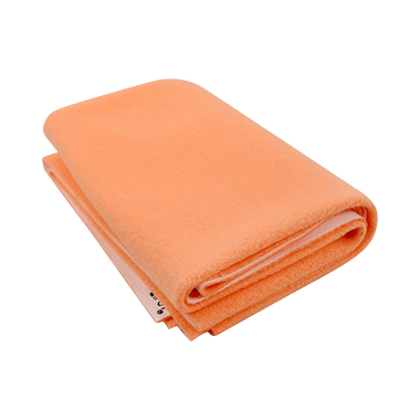 Polka Tots Waterproof & Reusable Dry Mat Bed Protector For New Born Baby Sheet Medium Peach