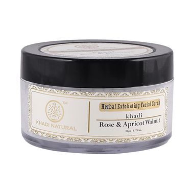 Khadi Naturals Rose, Apricot & Walnut Herbal Exfoliating Facial Scrub