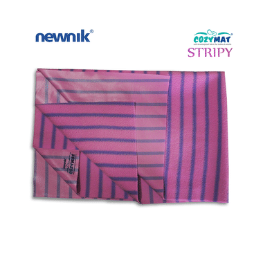 Newnik Cozymat Stripy Soft (Broad Stripes) (Size: 140cm X 200cm) Extra Large Lavender