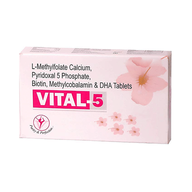 Virgo Healthcare Vital-5 Pregnancy Vitamins With DHA & Biotin Tablet