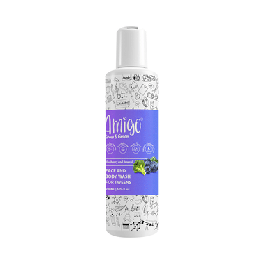 Amigo Blueberry And Broccoli Face And Body Wash For Tweens