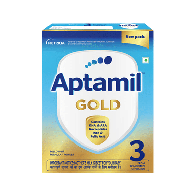 Aptamil Gold Stage 3 Follow-up Formula With DHA, ARA & Folic Acid | Powder For Babies From 12 Months Onwards