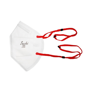 Suchi N 95 Face Mask with Adjustable Overhead Loop White