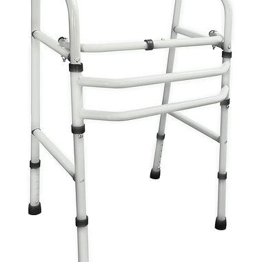 Ambitech MS Height Adjustable & Double Bar Folding Walker Grey