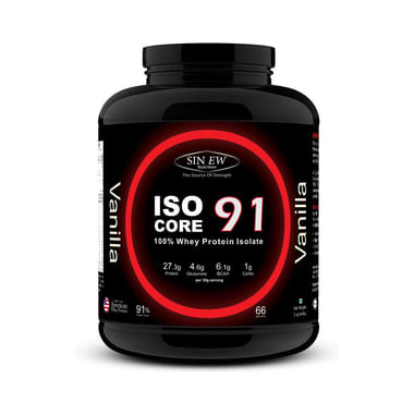 Sinew Nutrition Isocore91 100% Whey Protein Isolate Powder Vanilla