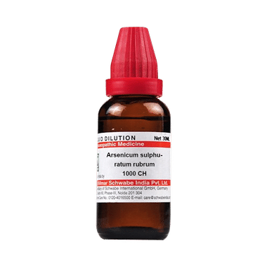 Dr Willmar Schwabe India Arsenicum Sulphuratum Rubrum Dilution 1000 CH