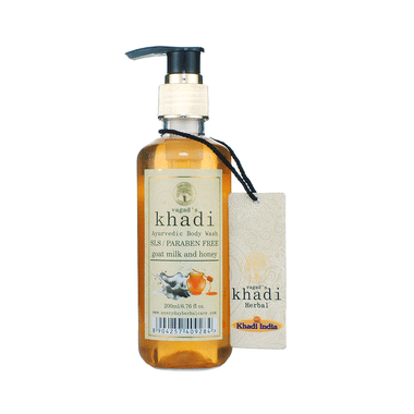 Vagad's Khadi Ayurvedic SLS And Paraben Free Goat Milk With Honey Body Wash