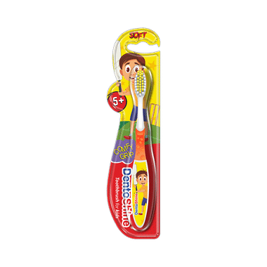 DentoShine Comfy Grip Toothbrush For Kids Orange Age 5+