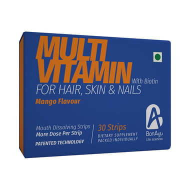 BonAyu Multivitamin For Hair, Skin & Nails Mouth Dissolving Strip