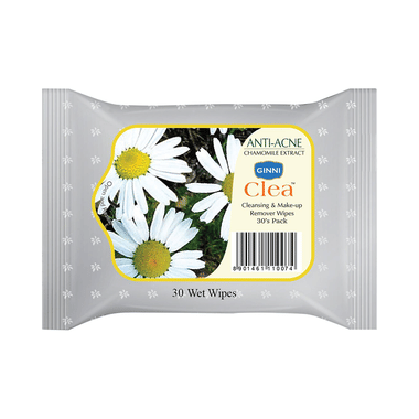 Ginni Clea Cleansing & Make-Up Remover Wipes Anti-Acne Chamomile Extract