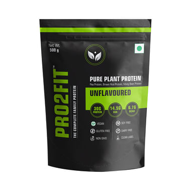 Pro2fit Unflavoured Pure Plant Protein (500gm Each)