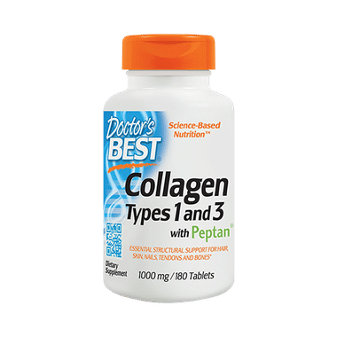 Doctor's Best Collagen Types 1 and 3 1000mg Tablet with Peptan