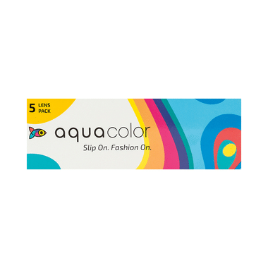 Aquacolor Daily Disposable Colored Contact Lens With UV Protection Optical Power -0.75 Green