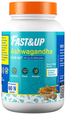 Fast&Up Ashwagandha KSM 66, Natural Vitality Booster Capsule