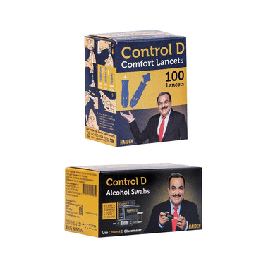 Control D Combo Pack of Alcohol Swabs and Comfort Lancets 100 Each