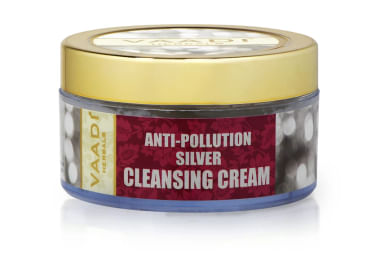 Vaadi Herbals Anti-Pollution Silver Cleansing Cream - Pure Silver Dust & Sandalwood Oil