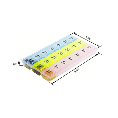 Krivish Premium Quality 3 Weeks Morning Noon Night 21 Compartments Pill Box