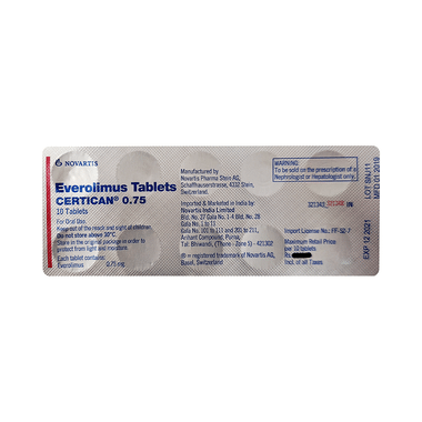 Certican 0.75mg Tablet