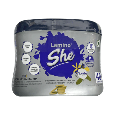 Lamino She With DHA & Vitamins For Pregnant Women | Flavour Diskette Vanilla