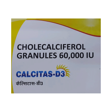 Calcitas-D3 Granules 1gm For Bone, Joint And Muscle Care