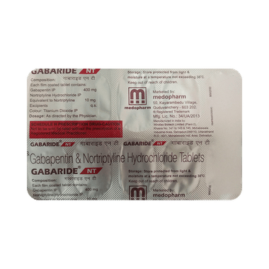 Gabaride NT 400mg/10mg Tablet
