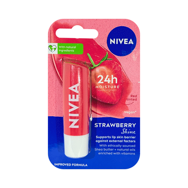 Nivea Lip Balm With Natural Oils Strawberry Shine