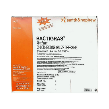 Bactigras Dressing Bandage 10cm X 10cm