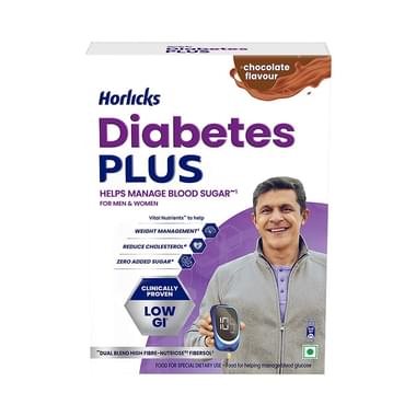 Horlicks Diabetes Plus Powder Helps Manage Blood Sugar Chocolate