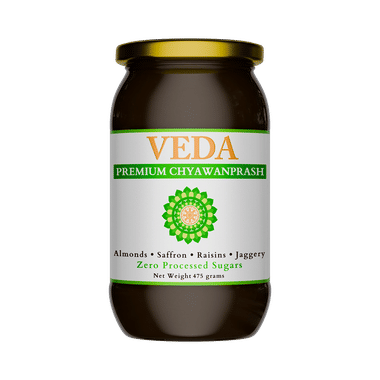 Veda Premium Chyawanprash With Almonds, Saffron, Raisins & Jaggery Sugar Free
