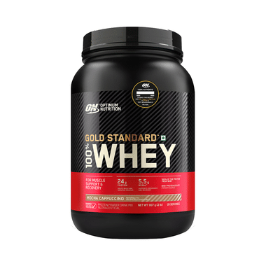 Optimum Nutrition (ON) Gold Standard 100% Whey Protein | For Muscle Recovery | No Added Sugar | Flavour Powder Mocha Cappuccino