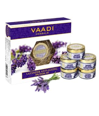 Vaadi Herbals Lavender Anti-Ageing Spa Facial Kit With Rosemary Extract 270gm