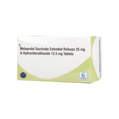 Genericart Metoprolol Succinate+Hydrochlorothiazide 25mg /12.5mg Tablet ER