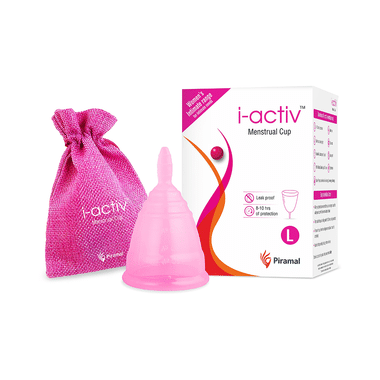 I-activ Menstrual Cup Large With Jute Bag
