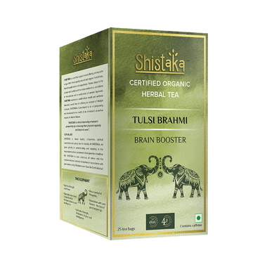 Shistaka Organic Herbal Tea Bag (1.8gm Each) Tulsi Brahmi