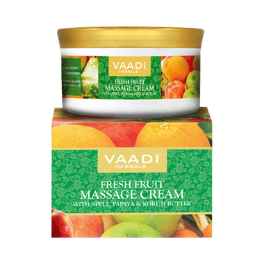 Vaadi Herbals Value Pack of Fresh Fruit Massage Cream with Apple, Papaya & Kokum Butter