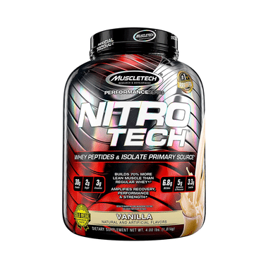 Muscletech Performance Series Nitro Tech Whey Peptides & Isolate Powder Vanilla