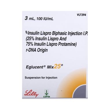 Eglucent Mix 25 Suspension for Injection (3ml Each)