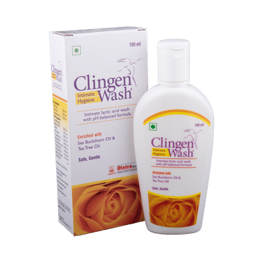 Clingen Women Intimate Hygiene Lactic Acid Wash with pH Balanced Formula | Safe & Gentle